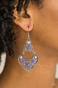 Garden State Glow - Purple Earrings - Paparazzi Accessories