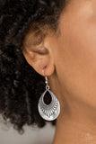 Totally Terrestrial - Silver Earrings - Paparazzi Accessories