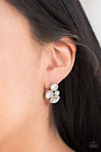 Super Superstar - White Earrings - Paparazzi Accessories