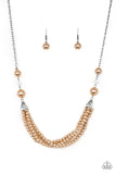 One-WOMAN Show - Brown Necklace - Paparazzi Accessories