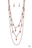Bravo Bravado - Copper Necklace - Paparazzi Accessories