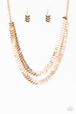 Industrial Illumination - Gold Necklace - Paparazzi Accessories