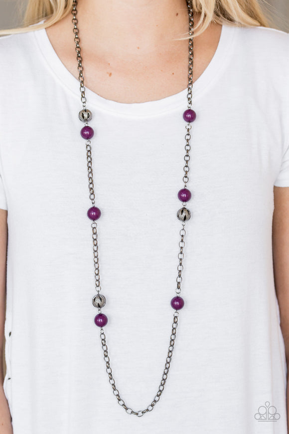 Fashion Fad - Purple Necklace - Paparazzi Accessories