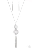 Timelessly Tasseled - Silver Necklace - Paparazzi Accessories