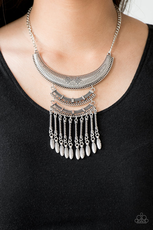 Eastern Empress - Silver Necklace - Paparazzi Accessories