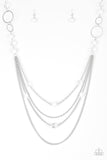 Bubbly Bright - White Necklace - Paparazzi Accessories