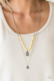 Mild Wild - Yellow Necklace - Paparazzi Accessories