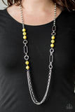 CACHE Me Out - Yellow Necklace - Paparazzi Accessories