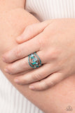 Treasure Chest Charm - Blue Ring - Paparazzi Accessories