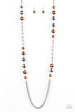 Uptown Talker - Brown Necklace - Paparazzi Accessories