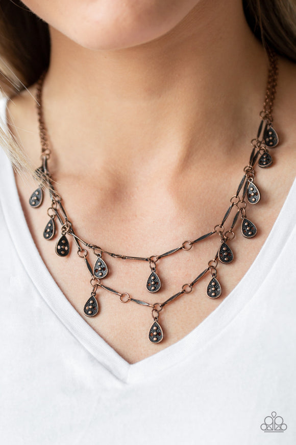 Galapagos Gypsy - Copper Necklace - Paparazzi Accessories