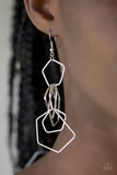 Five-Sided Fabulous - Silver Earrings - Paparazzi Accessories