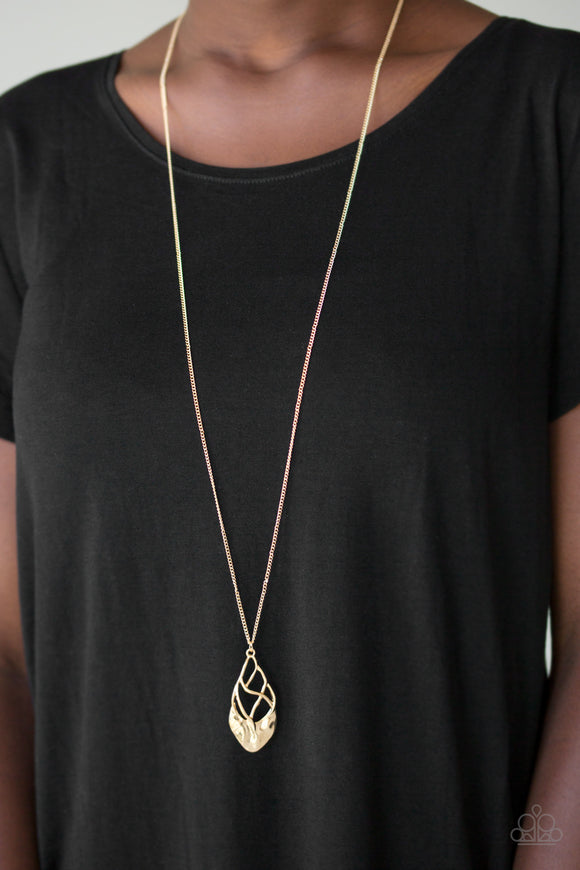 Swank Bank - Gold Necklace - Paparazzi Accessories