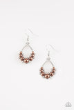 Fancy First - Brown Earrings - Paparazzi Accessories