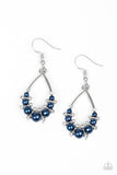 Fancy First - Blue Earrings - Paparazzi Accessories