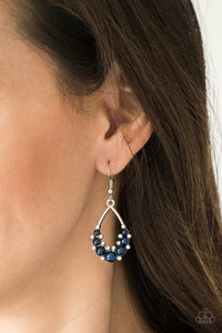 Fancy First - Blue Earrings - Paparazzi Accessories