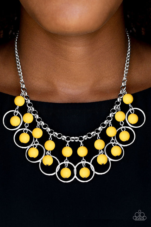 Really Rococo - Yellow Necklace - Paparazzi Accessories