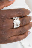 Modern Moonwalk - White Ring - Paparazzi Accessories