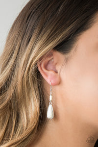 Courageously Canyon - White Earrings - Paparazzi Accessories