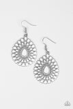 City Chateau - White Earrings - Paparazzi Accessories