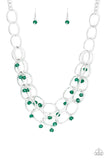 Yacht Tour - Green Necklace - Paparazzi Accessories