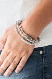 Tribal Spunk - Silver Bracelet - Paparazzi Accessories
