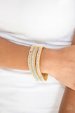Fashion Fanatic - Yellow Wrap Bracelet - Paparazzi Accessories