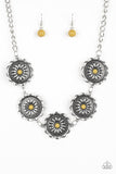 Me-dallions, Myself, and I - Yellow Necklace - Paparazzi Accessories