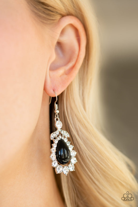Award Winning Shimmer - Black Earrings - Paparazzi Accessories