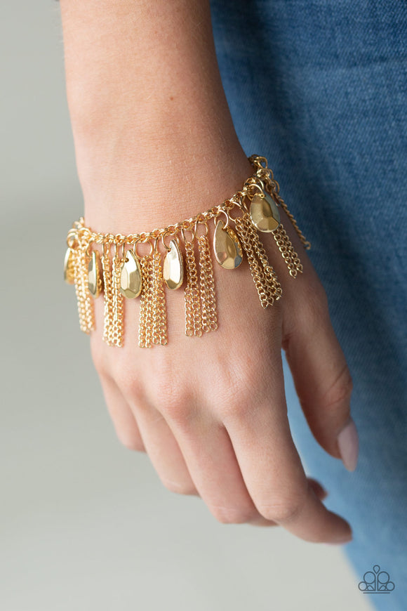 Brag Swag - Gold Bracelet - Paparazzi Accessories