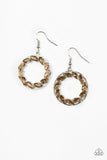 Global Glow - Brown Earrings - Paparazzi Accessories