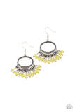 Happy Days - Yellow Earrings - Paparazzi Accessories