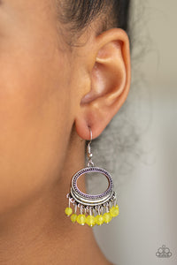 Happy Days - Yellow Earrings - Paparazzi Accessories