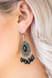 Private Villa - Black Earrings - Paparazzi Accessories