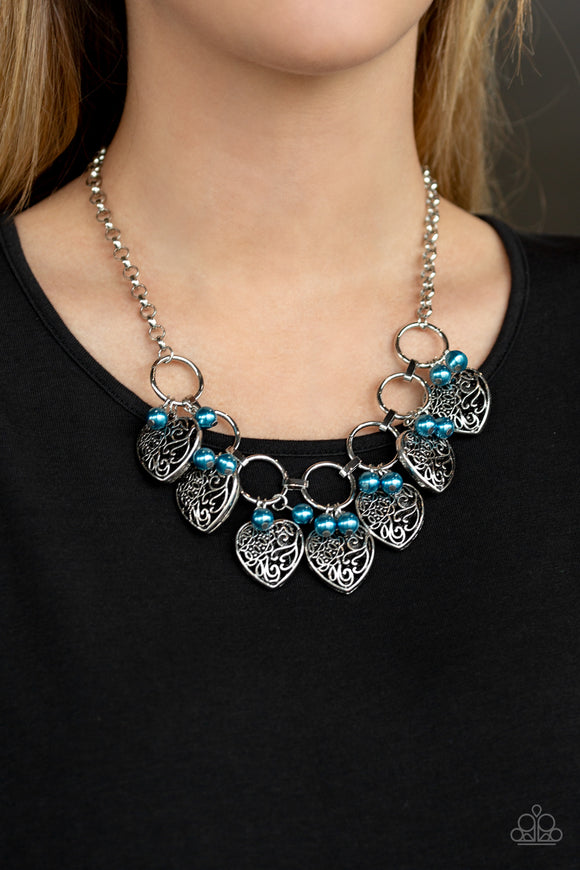 Very Valentine - Blue Necklace - Paparazzi Accessories