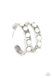 Western Watering Hole - White Earrings - Paparazzi Accessories