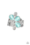 Diamond Daises - Blue Ring - Paparazzi Accessories