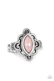 Glass Half-COLORFUL - Pink Ring - Paparazzi Accessories