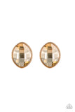 Movie Star Sparkle - Gold Earrings - Paparazzi Accessories 