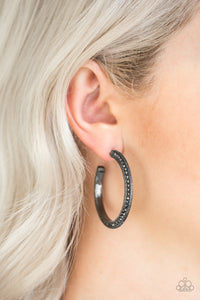 Dazzling Diamond-naire - Black Earrings - Paparazzi Accessories