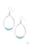 REIGN Down - Blue Earrings - Paparazzi Accessories