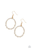 Glowing Grandeur - Gold Earrings - Paparazzi Accessories 
