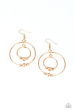 Center of Attraction - Gold Earrings - Paparazzi Accessories