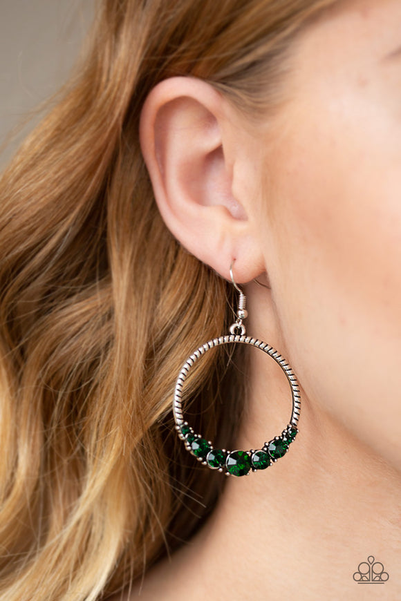 Self-Made Millionaire - Green Earrings - Paparazzi Accessories
