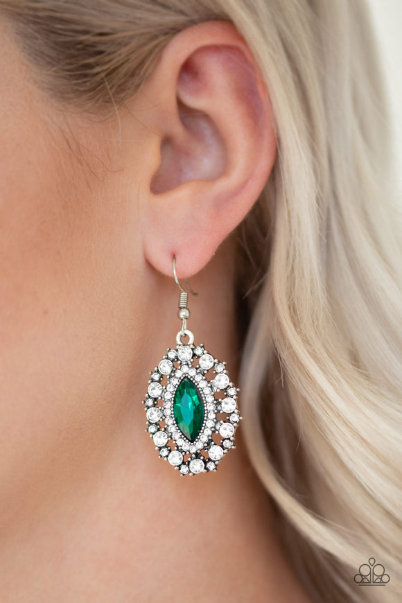 Long May She Reign - Green Earrings - Paparazzi Accessories