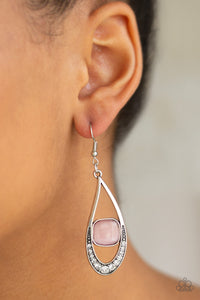 The Greatest GLOW On Earth - Pink Earrings - Paparazzi Accessories