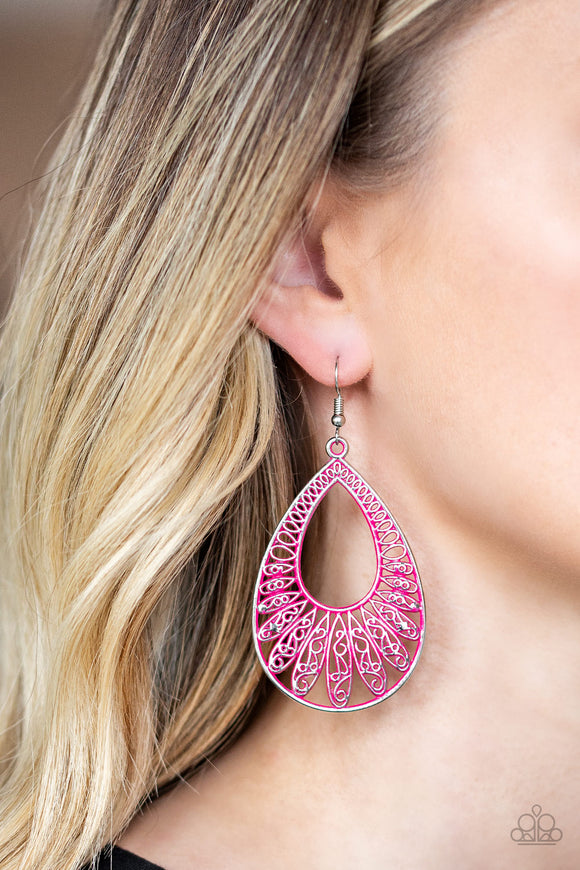 Flamingo Flamenco - Pink Earrings - Paparazzi Accessories