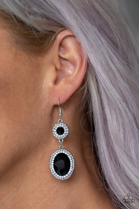 Let It BEDAZZLE - Black Earrings - Paparazzi Accessories
