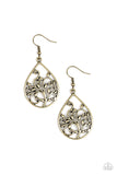 Enchanted Vines - Brass Earrings - Paparazzi Accessories