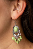 Southern Sandstone - Green Earrings - Paparazzi Accessories